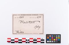 Etikett zu Keramikgefäß (NHMW-PRAE-002351)